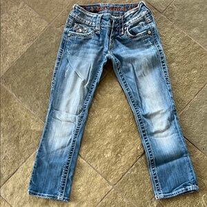 Rock Revival Blue Ankle Cropped Jeans